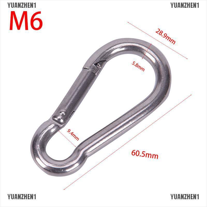 Móc Khóa Carabiner Bằng Thép Không Gỉ 304 YUANZHEN1