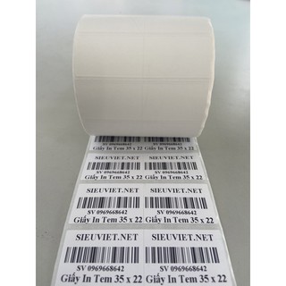 Giấy In Tem Mã Vạch 35 x 22 Tem Thời Trang Hai Hàng 72 x 22 ( 74 x 22 )