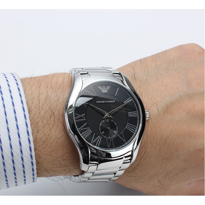 ĐỒNG HỒ NAM ARMANI AR11086 , DÂY THÉP , MẶT ĐEN , 42MM