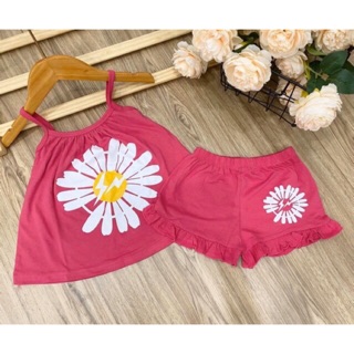 Bộ đùi bé gái áo dây cho bé 9-25 ký - đồ bộ trẻ em mặc hè