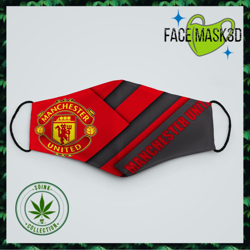 Khẩu Trang Vải Poly Manchester United 9 Soink Vải Cotton 100%,Kháng Khuẩn,Có Thể Giặt,Tái Sử Dụng Cho Nam Nữ