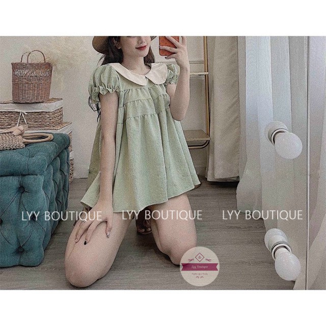 Bộ Đồ Ngủ Nữ Dáng Babydoll Chất Đũi Xốp Mát Quảng Châu Siêu Xinh Lyy Boutique | BigBuy360 - bigbuy360.vn