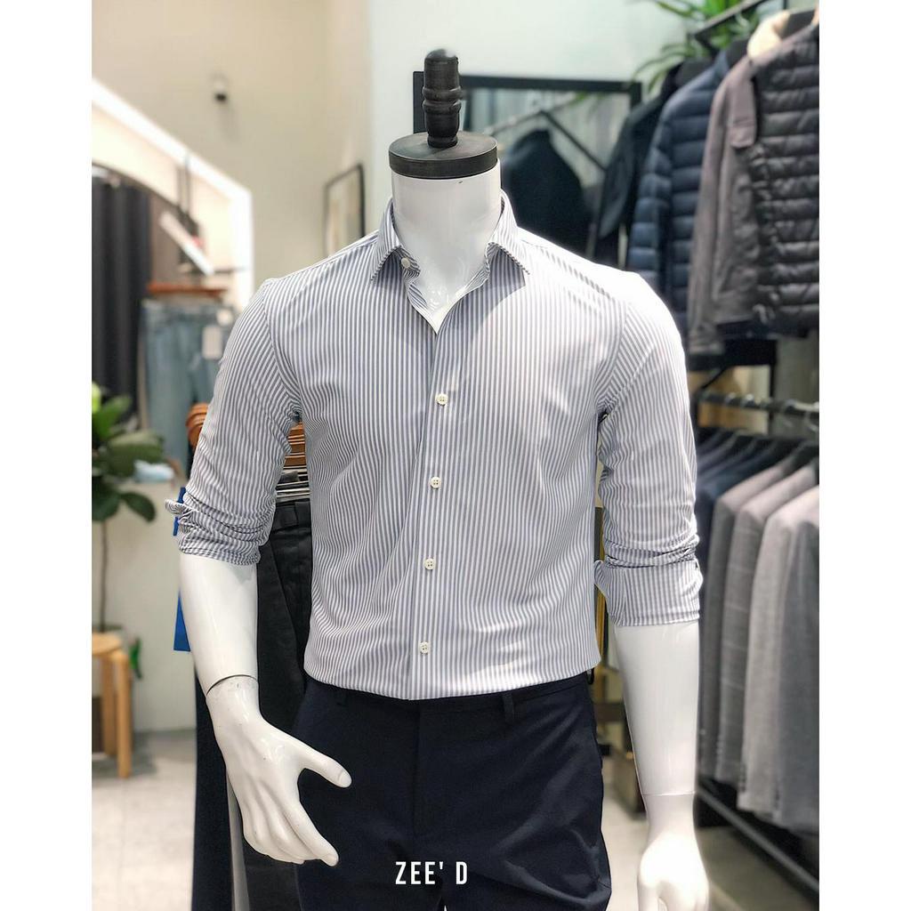 Áo sơ mi sọc xanh ngọc ZEE' D cao cấp SM013DKP