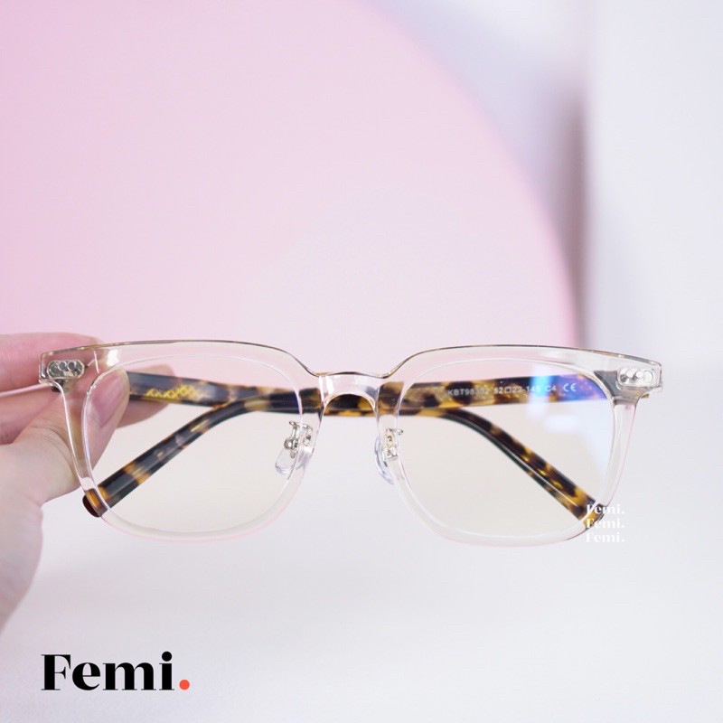Gọng kính cận vuông Femi Baker mắt kính nam nữ chống ánh sáng xanh | BigBuy360 - bigbuy360.vn
