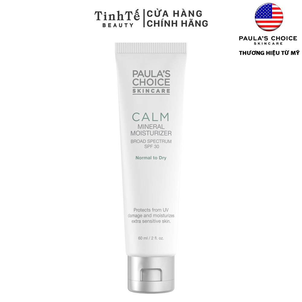 Sữa dưỡng ẩm da khô Paula's Choice Calm Mineral Moisturizer SPF 30 Dry 60ml