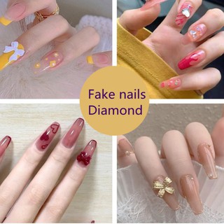 [Hàng mới về] Set 24 Móng Tay Giả Đính Đá Thời Trang Cho Nữ móng tay giả