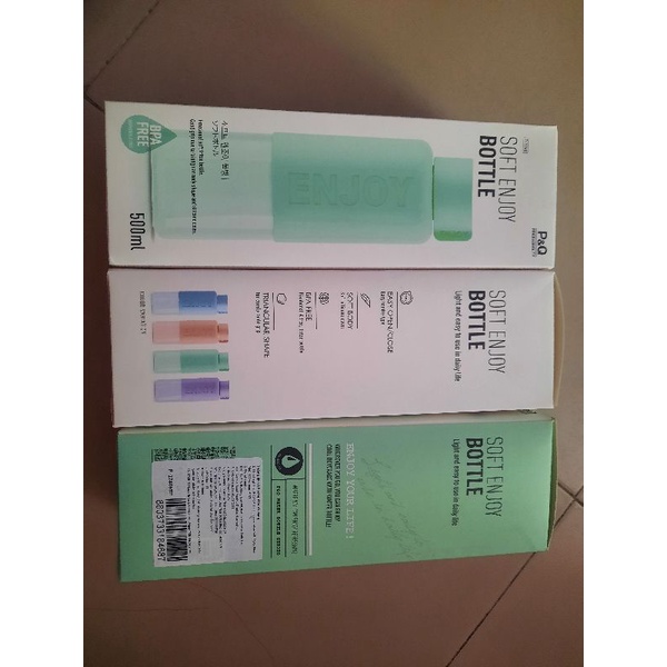 Bình nước nhựa Soft Enjoy Lock&lock P-1740 dung tích 500ml Hàng P&Q