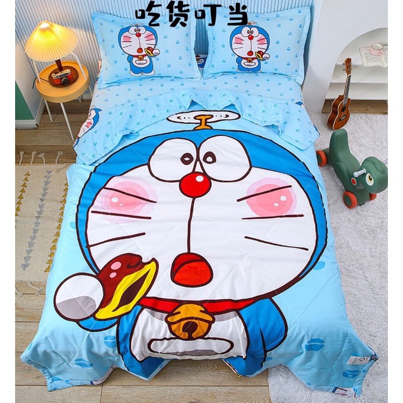 Bộ chăn ga gối cotton tina chăn trần -Luis bedding chăn ga Hàn Quốc(miễn phí bo chun)