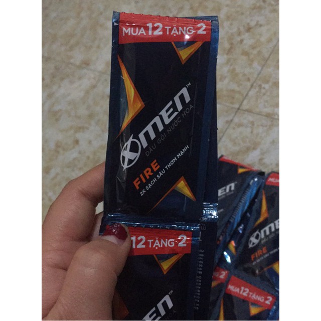 Dây 12 Gói Dầu Gội X-Men Hương Nước Hoa 5g