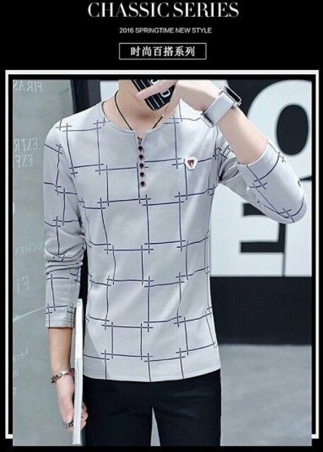 ÁO THUN COTTON NAM TAY DÀI | BigBuy360 - bigbuy360.vn