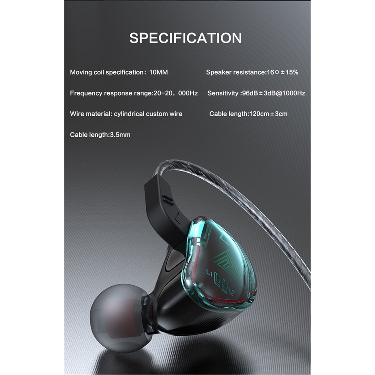 Tai Nghe Nhét Tai Chơi Game Có Dây Qkz Ak9