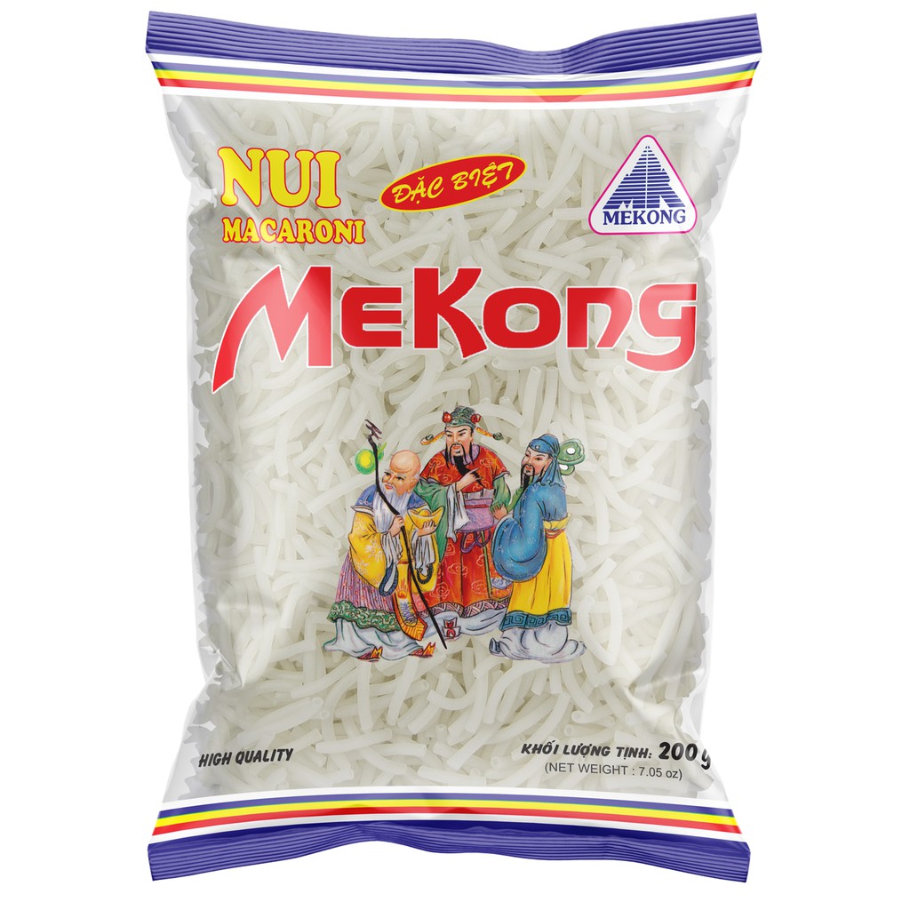 Nui gạo ống nhỏ Gói 200g/ nui tâm trắng / nui cho em bé