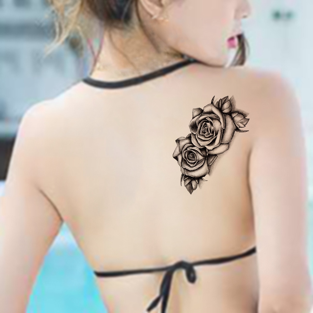 Hình Xăm Dán Tạm Thời Chống Nước Hình Bông Hoa Tiện Lợi Cho Làm Đẹp