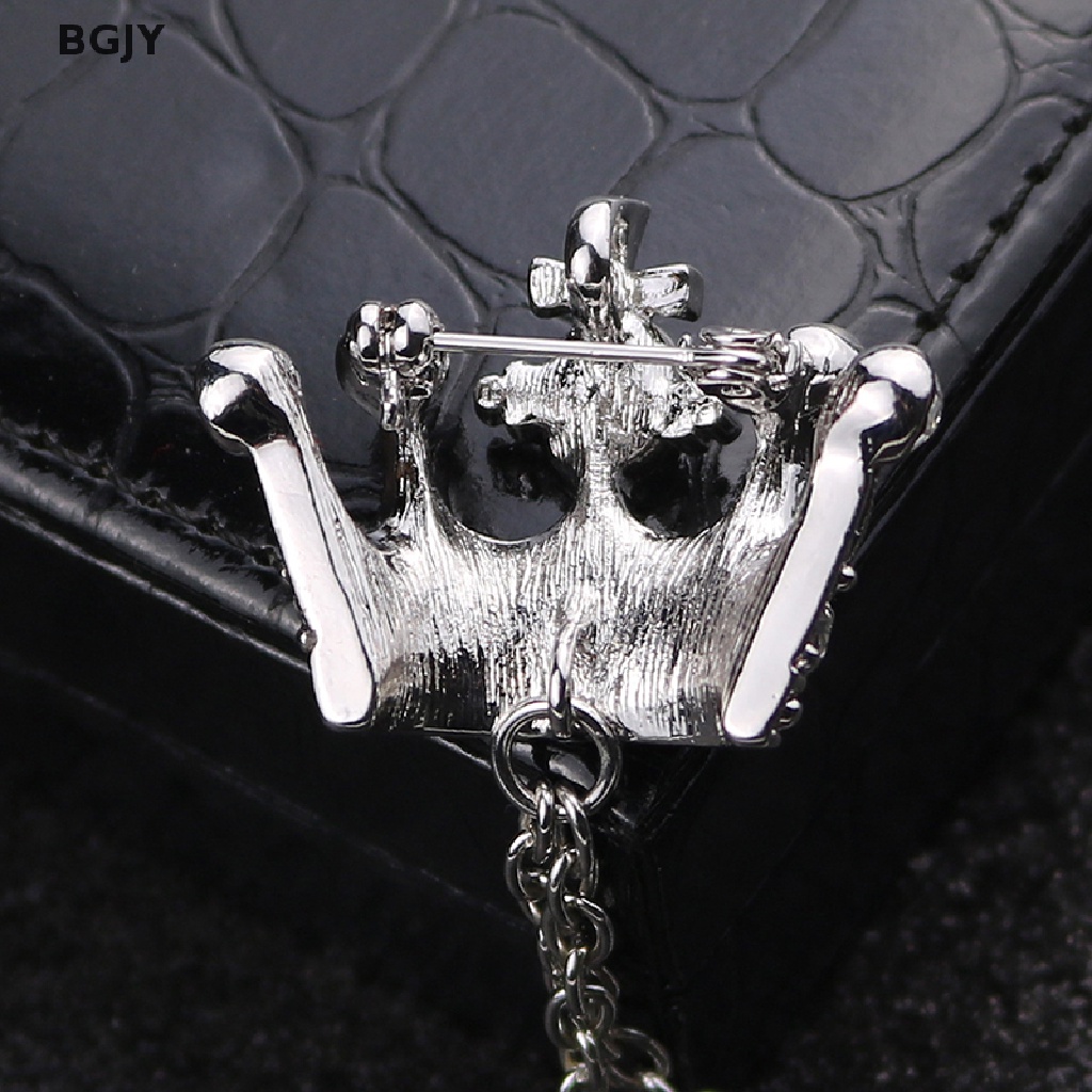 BGJY Fashion Crown Chain Tassel Brooch Pin Collar Badge Corsage Men Women Jewelry NEW