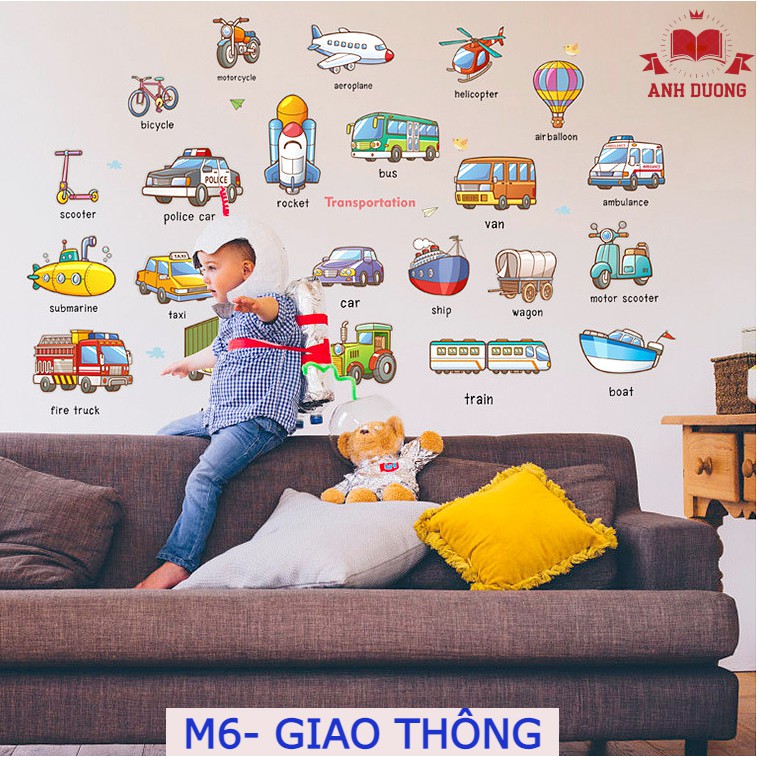 Tranh Dán Tường Cho Bé [SIÊU RẺ]- Decal Dán Tường Nhiều Chủ Đề Bóc Dán Dễ Dàng