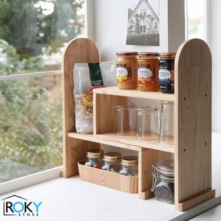 KỆ GIA VỊ GỖ CAO CẤP - CUP SHELF - ROKY STORE - NỘI THẤT NHÀ BẾP