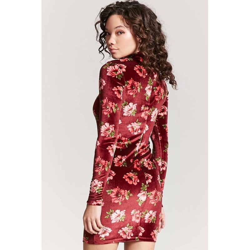 SALE - Đầm nhung hoa F21 VNXK