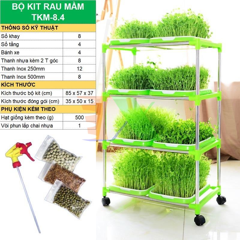 Bộ kit Khay trồng rau mầm thủy canh chuyên dụng