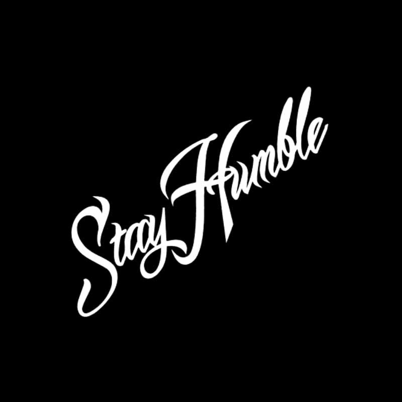 Miếng sticker &quot;STAY HUMBLE&quot; dán ô tô ngộ nghĩnh 14.8cm x 5cm