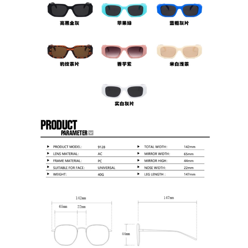 Kính Mát Gọng Vuông Thời Trang Cho Nữ