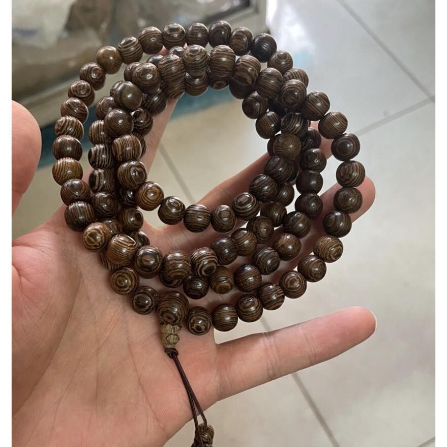 [Sẵn Hàng Giao Ngay] Set Vòng đeo tay Gỗ Trầm Hương Tự Nhiên, Kèm Hộp Gỗ lót lụa đựng vòng.