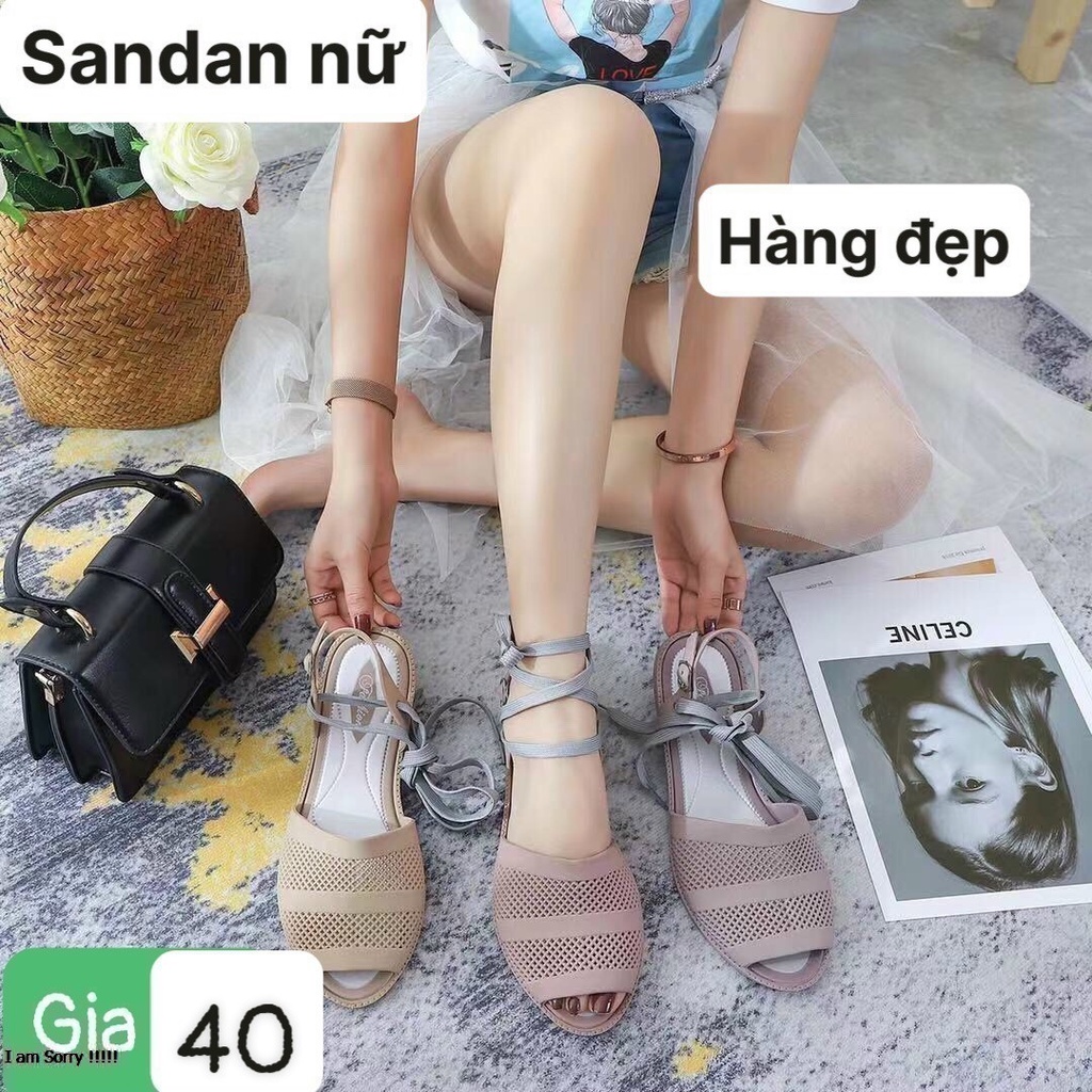 Giày Nhựa Đi Mưa, Giày Búp Bê Nữ Mủ Dép Sandal Chiến Binh Đế Thấp Hở Mũi Dây Quấn Đi Biển Đi Làm