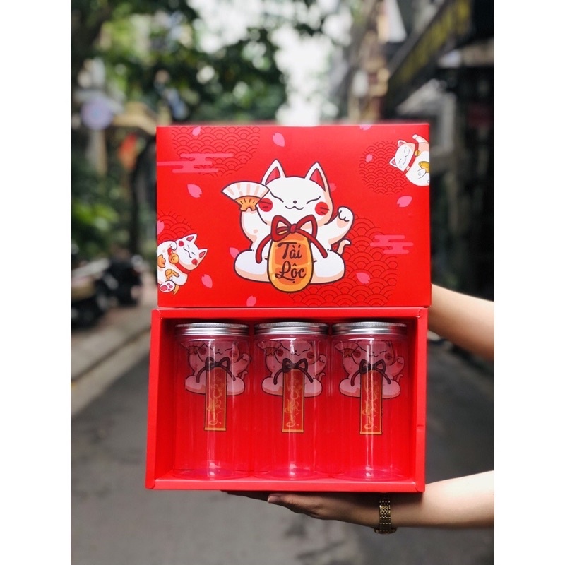 Hộp quà Tết size lớn (Mèo thần tài)