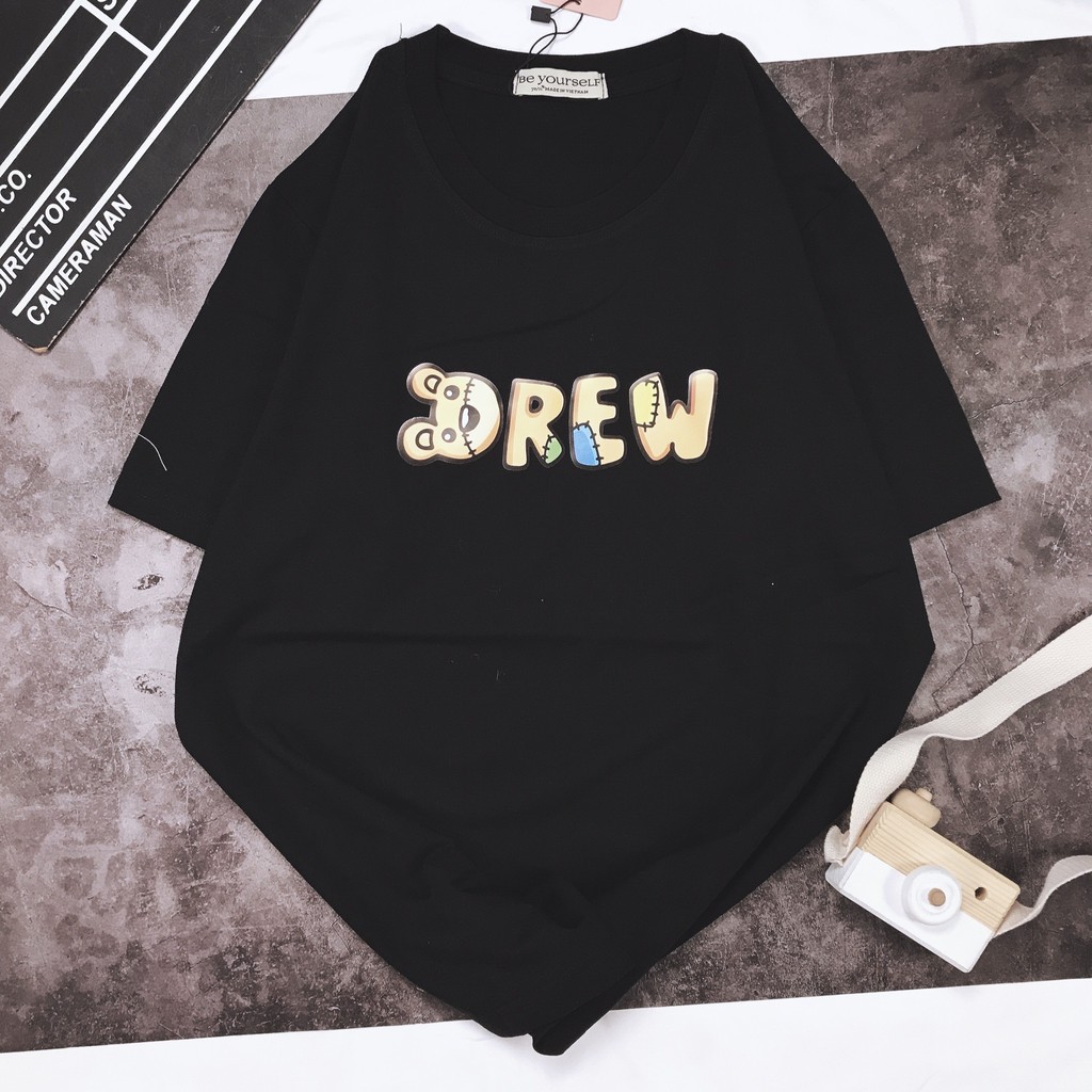- ÁO THUN TAY NGẮN DREW UNISEX ĐỦ SIZE M L XL HÌNH THẬT TỰ CHỤP