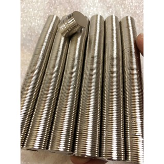 Nam châm đất hiếm 14x1 mm, nam châm viên trắng mỏng lực từ mạnh