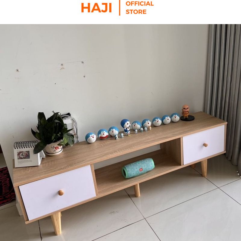 Kệ Tivi HAJI để sàn có ngăn kéo lưu trữ, Tủ kệ trang trí cho không gian phòng khách thêm sang trọng hiện đại A155