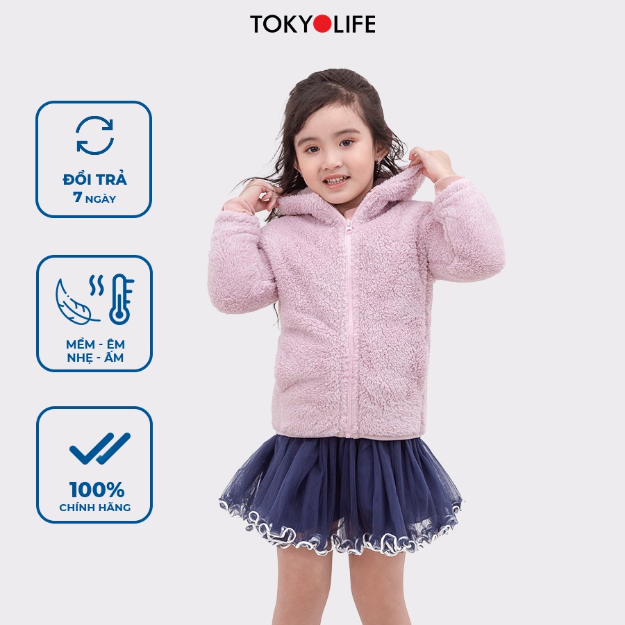 Áo Khoác Lông Cừu Nhân Tạo Cao Cấp, Siêu Ấm Trẻ em mũ liền TOKYOLIFE H1/I3FLJ504H