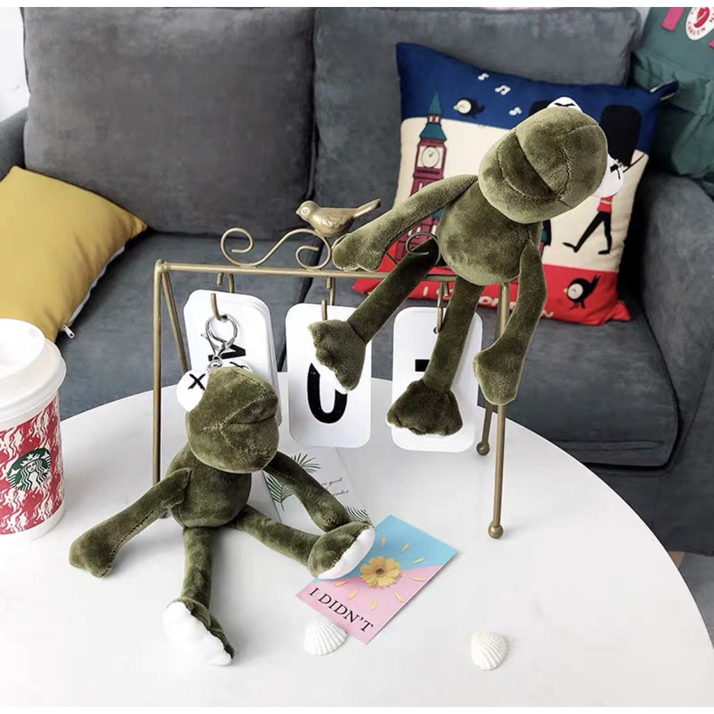 Móc khóa cute, móc chìa khóa gấu bông hình ếch chân dài treo balo túi xách rẻ đẹp TUCANVAS TCV41