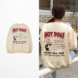Áo Sweater Nỉ Chữ HOT DOG