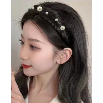 Băng đô cài tóc dạng bím tóc giả  bờm bím tóc tết rối phong cách Hàn Quốc