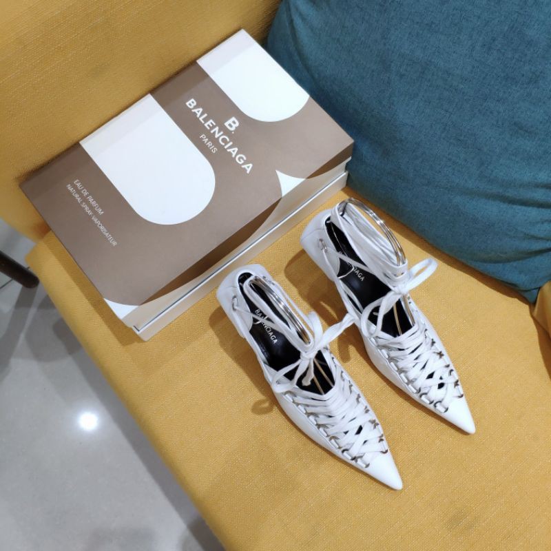 Giày cao gót nữ da thật mũi nhọn gót 8,5cm hàng xuân Balenciaga