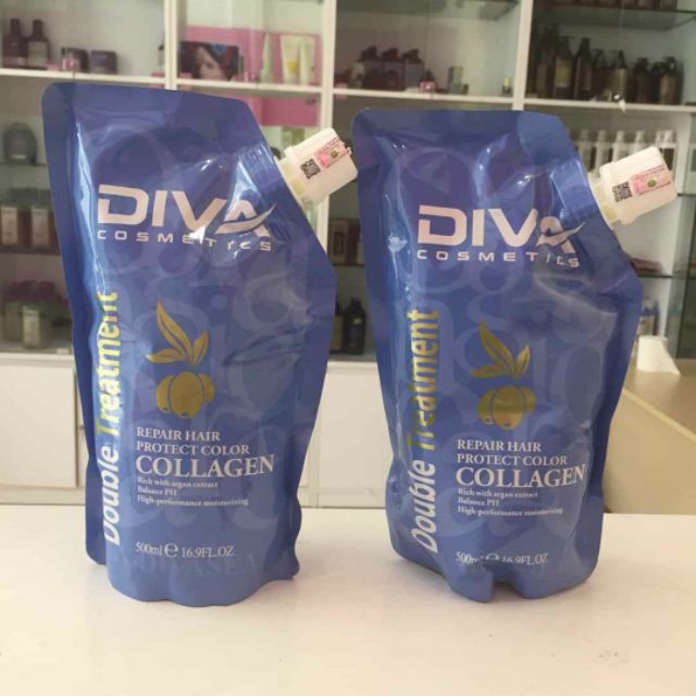 DẦU HẤP PHỤC HỒI COLLAGEN DIVA 500ml- HÀNG CHÍNH HÃNG UT06