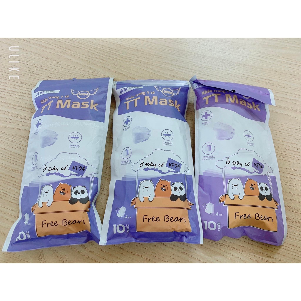 3 túi khẩu trang TT Mask kf94 cho Bé