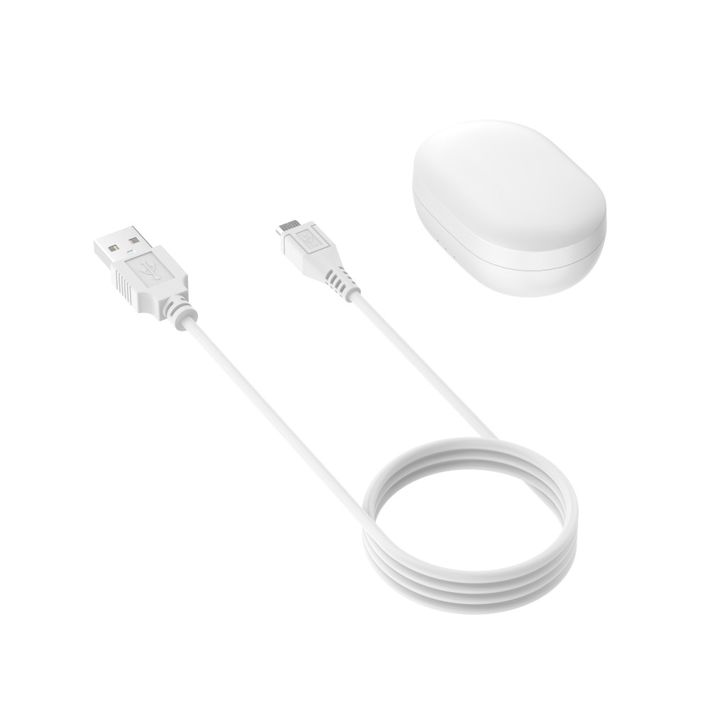 Hộp Sạc Tai Nghe Bluetooth Xiaomi Màu Trắng Kèm Dây Cáp Sạc Dài 1m