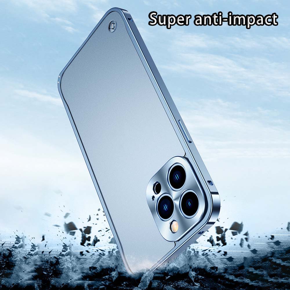 Ốp Điện Thoại Trong Suốt Khung Kim Loại Hình Vuông Cho iPhone 12 Pro Max 13 Pro Max 12 11 Pro Max