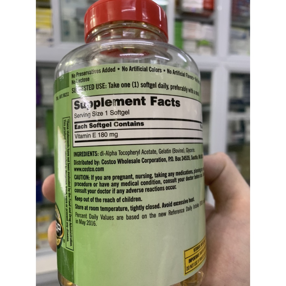 Vitamin E 400 IU 500 Viên Kirkland Của Mỹ - Giúp đẹp da , cân bằng nội tiết , đẩy lùi lão hóa