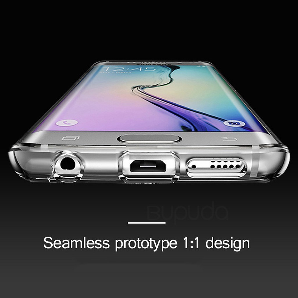 Ốp lưng dẻo silicon cho Samsung Galaxy S6 Edge hiệu Ultra thin (0.6mm, trong suốt,chống trầy) - Hàng chính hãng