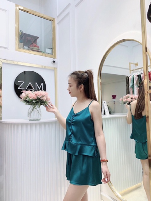 Bộ lụa 2 dây zam luxury cao cấp