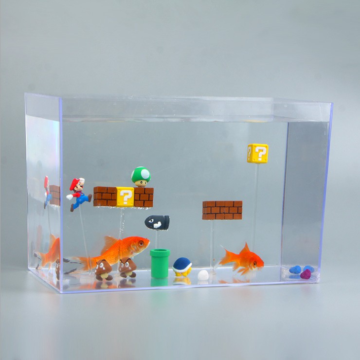 Mô hình các nhân vật Mario Series trang trí tiểu cảnh, terrarium, móc khóa, DIY (không có nam châm)