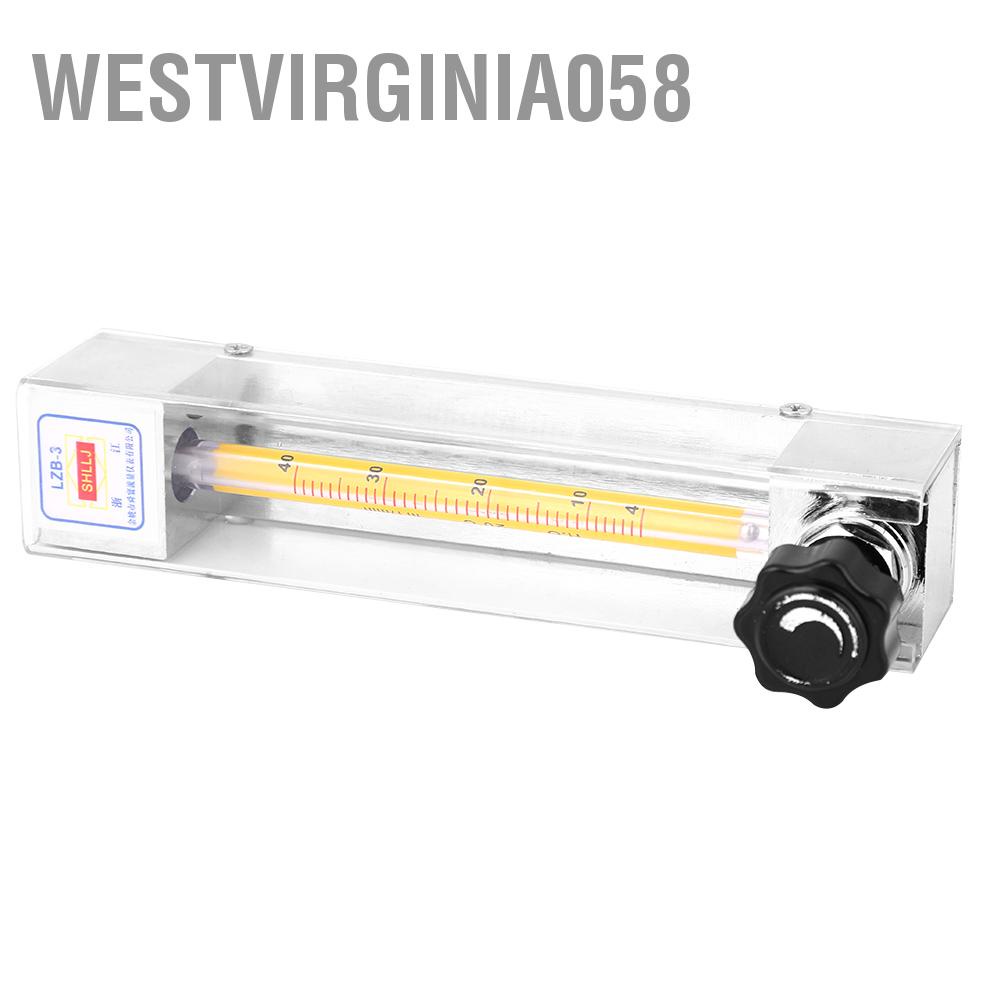 Westvirginia058 LZB-3 Glass Tube Liquid Flowmeter Water Flow Meter for Acid &amp; Alkaline