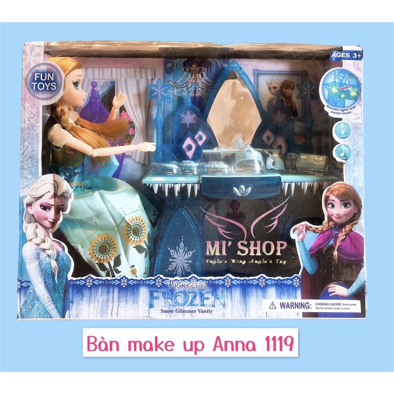 Ảnh thật ❄️❄️ Bộ Bàn Trang Điểm Mini Nữ Hoàng Elsa &amp; Công Chúa Anna ❄️❄️ 30cm ❄️❄️