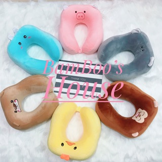 Gối cổ cao su non lượn sóng in hình con vật ngộ nghĩnh