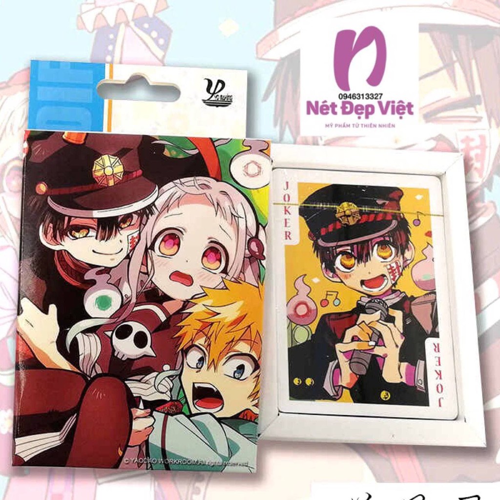 Bộ Bài Tây Jibaku Shounen Hanako-kun 52-54 Lá Dễ Thương