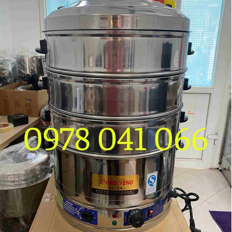 Nồi hấp bánh bao bằng điện 3 tầng 40/47/52Cm
