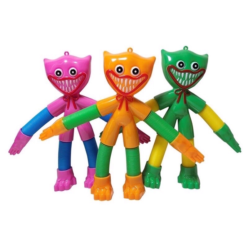 Đồ Chơi Huggy Wuggy Lò Xo Có Đèn Biến Hình Kéo Dãn Mọi Kiểu Dáng Cho Bé