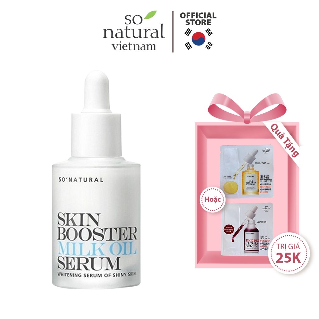 Serum Dưỡng Trắng Da Skin Booster Milk Oil Serum 30ml Chính Hãng So Natural | Giúp Nuôi Dưỡng Căng Bóng Da | BigBuy360 - bigbuy360.vn